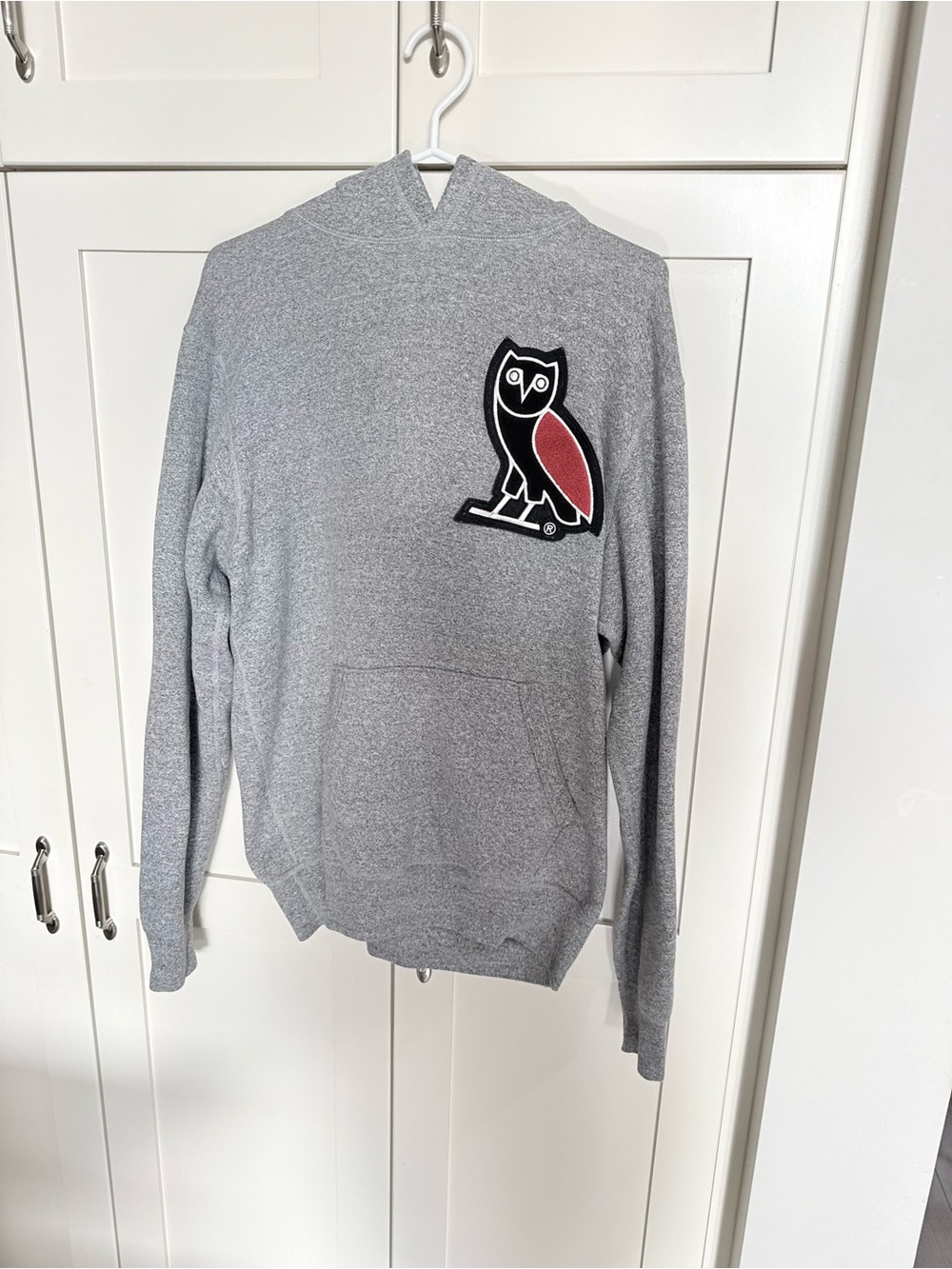 OVO Grey Hoodie with Gold Owl Logo